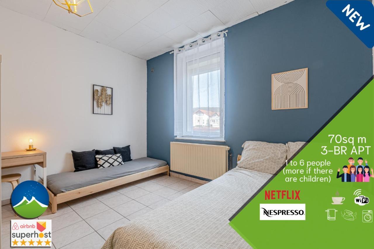 3 Appts - 3 A 7 Lits - Parfait 6 A 10 Pers - Max 26 Pers - 1 Immeuble - Convivialite, Rentabilite ------ English - 3 Apts - 3 To 7 Beds - Ideal For 6 To 10 Guests - Up To 26 - Same Building - Friendly, Flexible Hettange-Grande Exteriör bild